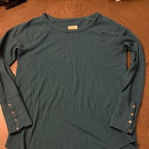Teal Long Sleeve Women's Top
